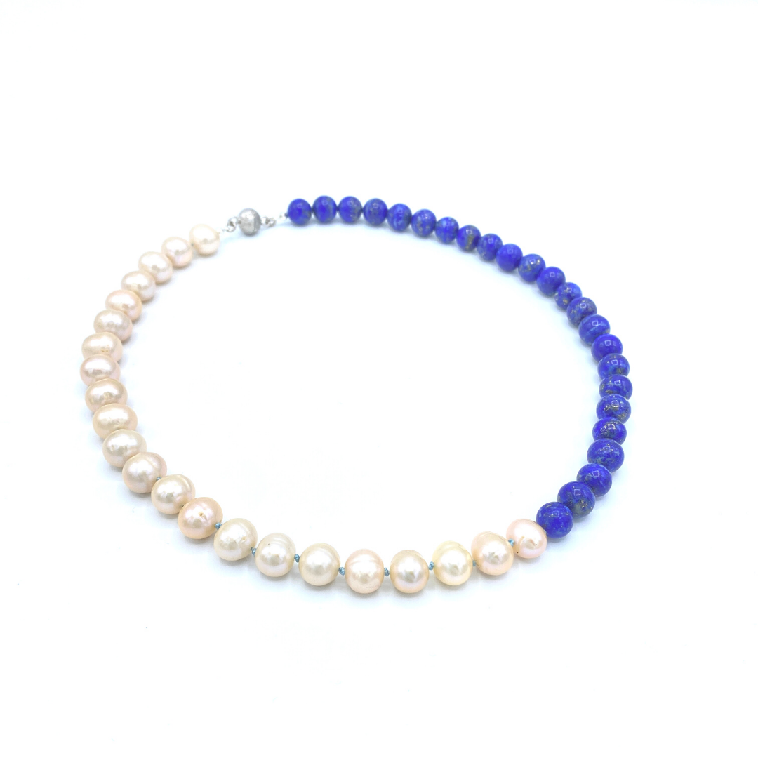 the blue escape jewelry - Kette mit Perle und Lapis